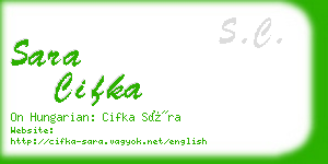 sara cifka business card